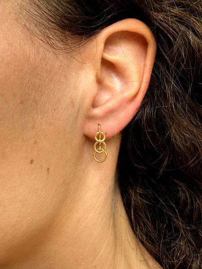 Boucle d'oreille Demi Triple